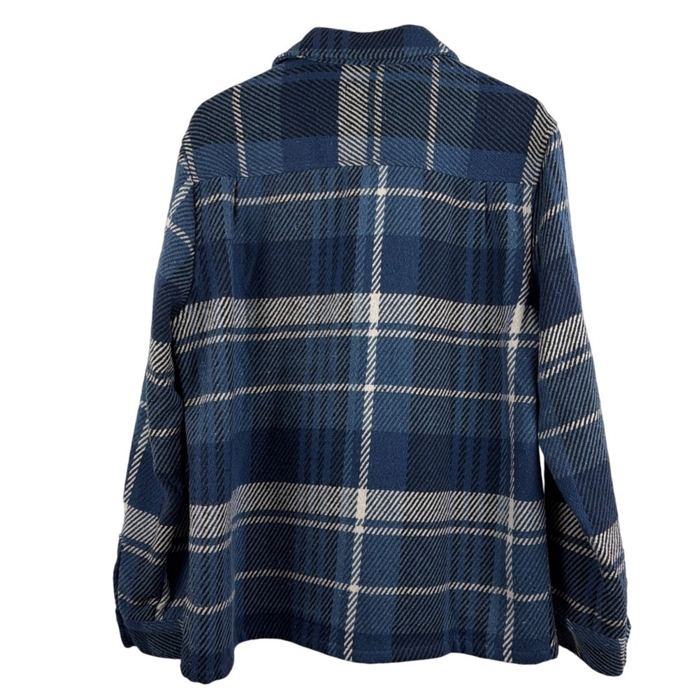Frye Vintage Indigo Plaid Shirt Jacket Shacket Button Front Mens L NWT - Picture 6 of 15